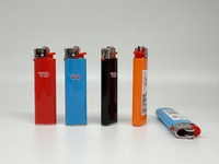 Briquet à gaz butane rechargeable en plastique avec logo personnalisé, briquet à silex, briquet Clipper, briquet à cigare rechargeable
