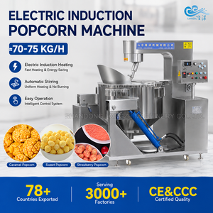 Línea de Producción Industrial de <span class=keywords><strong>Palomitas</strong></span> de Maíz, Máquina Automática para Hacer <span class=keywords><strong>Palomitas</strong></span> de Maíz Caramelizadas <span class=keywords><strong>y</strong></span> Saladas <span class=keywords><strong>con</strong></span> Sistema de Enfriamiento <span class=keywords><strong>y</strong></span> Recubrimiento de Azúcar - Product Image 3
