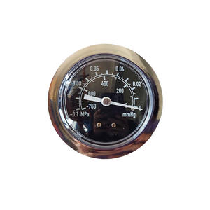 -760mmhg 진공 압력계 U 클램프 튜브 블랙 스틸 케이스 가스 압력 게이지 - Product Image 3