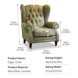 Poltronas de Luxo para Sala de Estar: Sofá Moderno e Poltrona de Couro Genuíno para Mobiliário de Sala - Product Image 6