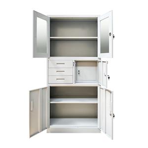 Modern Design <b>Small</b> 2-<b>Drawer</b> Key Lock Metal Filing Cabinet Sliding Doors Foldable Bedroom Workshop Warehouse Commercial - Product Image 5
