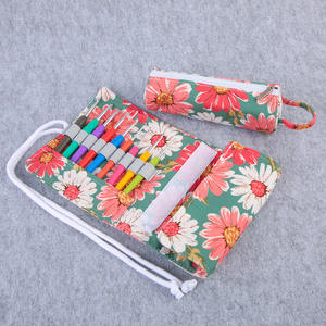 Herramientas de tejer DIY hechas a mano para <span class=keywords><strong>Amazon</strong></span>, ganchos de <span class=keywords><strong>ganchillo</strong></span> de aluminio transfronterizos, mango de goma, juego completo de bolsas de rollo, hilo al por mayor - Product Image 3