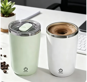 Individuelles Logo Kreativer Intelligenter Automatischer Mischbecher mit Elektrischem Milchmixer Edelstahl Kaffee-Mixer-Becher - Product Image 1