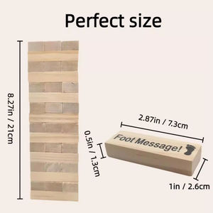 Jeu de blocs super coquins Kenlin en espagnol, français et allemand, écologique, <span class=keywords><strong>pour</strong></span> couples adultes, jeu de société, empilage, amoureux, drôle - Product Image 3