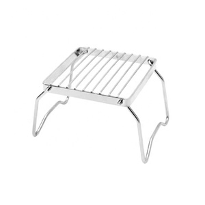 Grille de <span class=keywords><strong>Camping</strong></span> Portable, support de cuisinière de <span class=keywords><strong>Barbecue</strong></span>, feu de camp en plein air, <span class=keywords><strong>gaz</strong></span> de charbon de bois, <span class=keywords><strong>Camping</strong></span> en acier inoxydable, Mini support pliant - Product Image 2