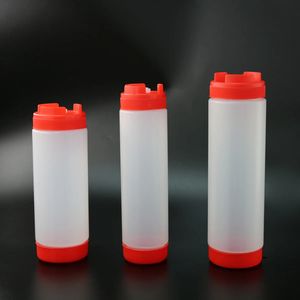 Dosificador de Salsas y Condimentos de Plástico de Doble Cabeza con Exprimidor de Tomates para Ketchup y Aderezos - Product Image 2