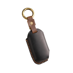Funda de Cuero para Llaves de Kia Sportage, Sorento, Seltos, K3/K5, Funda de Piel Auténtica con Gancho Metálico, Diseño con Costuras Naranjas - Product Image 6