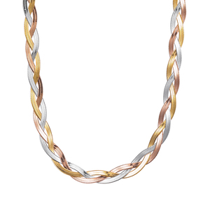 HOVANCI-Cadena de serpiente Retro de acero inoxidable para mujer, joyería con cadena cruzada de viento, Collar de espiga trenzada, collares de cadena de hueso para mujer - Product Image 2