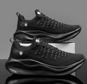 Knit Running <b>Shoes</b> Lightweight Lace Up Sports Sneakers <b>Cushioned</b> Athletic Footwear for Daily Training - Product Image 6