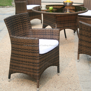 Leisure 5PCS Metal <b>Rattan</b> Tea Coffee <b>Dining</b> <b>Table</b> 4 Chairs for Apartment Farmhouse Villa for Parks Exteriors - Product Image 2