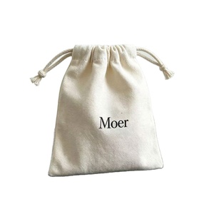 Bolsa con Cordón Ecológica OEM ODM, Bolsa Protectora de Lona de Algodón Reciclado a Prueba de Polvo con Impresión de Logotipo Personalizado - Product Image 1