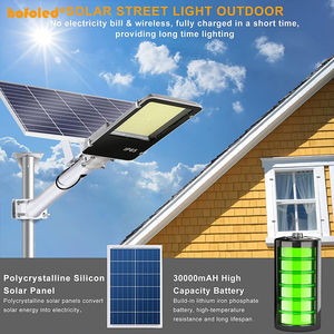 <span class=keywords><strong>Luces</strong></span> Hofoled <span class=keywords><strong>Led</strong></span> Powered Control remoto <span class=keywords><strong>Luces</strong></span> de calle solares 300W IP65 Lámpara de calle con poste - Product Image 4