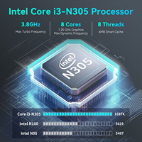 Mini PC Eglobal N9K NUC, Intel Core I3 N305, 16GB LPDDR5, SSD M.2 NVMe, WiFi6, BT5.2, Tipo-C PD, Nuevo Windows 11, 8 Núcleos, 3 Años de Garantía