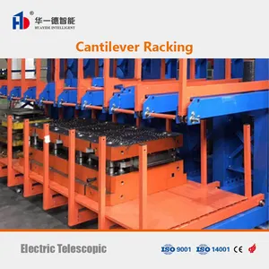 Electric Drive Telescopic Cantilever Rack Warehouse Storage Rack Long Steel Pipe Cantilever Rack