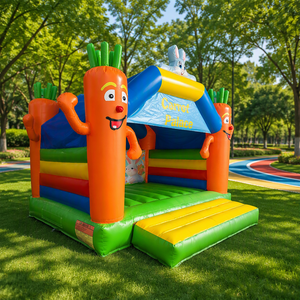 Castillo Inflable <span class=keywords><strong>de</strong></span> Alta Calidad para Niños, Marca Karry Inflatables, Modelo Carrot Palace, Casa <span class=keywords><strong>de</strong></span> Brinco Inflable en <span class=keywords><strong>Venta</strong></span>, 4x4m - Product Image 3