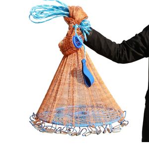 MISTER JIGGING <strong>4</strong>~12ft Wholesale Tire Line Steel Lead Sinker Hand Throw Cast Fishing <strong>Net</strong> Frisbee - Product Image 1