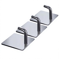 Support mural adhésif robuste en acier inoxydable, sans perçage, moderne et minimaliste, pour cuisine