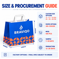 Sac en papier kraft personnalisé avec poignées plates pour emballages alimentaires de luxe recyclables et commandes en gros avec logo de restaurant