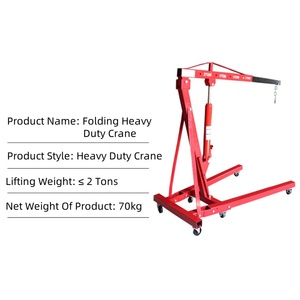 Gato Hidráulico para Taller Mecánico, Plegable y Ajustable en 360 Grados, 3 Toneladas, Grúa para Motor, Nuevo - Product Image 2