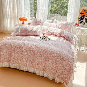 TAMAÑO personalizado Algodón fresco Seersucker cuatro estaciones 4 piezas juegos de cama - Product Image 3