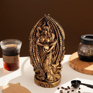 Déesse maléfique de Satan Statue de déesse mythologique <span class=keywords><strong>nordique</strong></span> décoration de table Satan femme démon lys Sculpture accessoires - Product Image 6