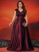 Nouvelle Robe de Soirée Mariage Col V à Paillettes pour Femmes, Grande Taille, Décontractée, Coupe A-Line, Formelle, pour Été, Soirée, Demoiselle d'Honneur