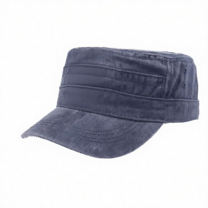 Casquette en coton noire OEM à 5 panneaux, unisexe, décontractée, ajustée, printemps-été, couleur unie, taille adulte 56-58 cm - Product Image 3