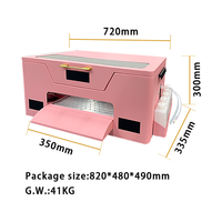 Nueva Impresora DTF Rosa de Escritorio A3, Máquina de Transferencia de Calor, Cabezal de Impresión Xp600, Tinta de Pigmento, Agitador Automático, Secador, para Camisetas, 1 Año de Garantía