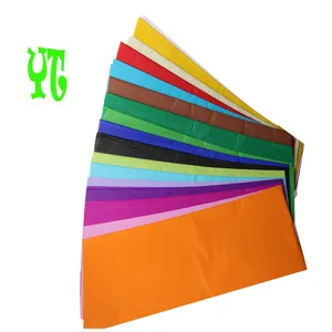 17gsm नए फैशनेबल रंगीन पैकेज लपेटकर टिशू पेपर रेशम कागज और क्रेप कागज