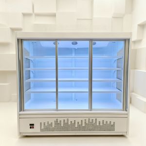 Commerciële gekoelde koelvitrine met roestvrijstalen deur, digitale temperatuurregeling, luchtgekoeld, directe koeling, mechanisch - Product Image 3