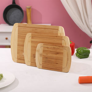 Planche à découper en bambou de cuisine avec rainure de jus planche à fromage en bambou en bois - Product Image 2