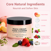 Nettoyant moussant crémeux parfum pêche pour le visage, doux, hydratant et nourrissant, usage quotidien, fourniture OEM
