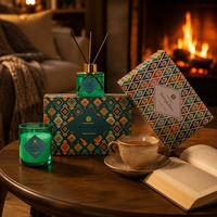 Diffuseur de parfum sans flamme fait main et écoresponsable, ensemble de bougies votives en cire de soja, coffret cadeau de luxe pour hôtel, maison, Halloween, fêtes