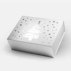 Custom Printed A4 Deep Large <b>White</b> Christmas eve Presentation <b>Gift</b> Hamper <b>Boxes</b> with Ribbon - Product Image 5