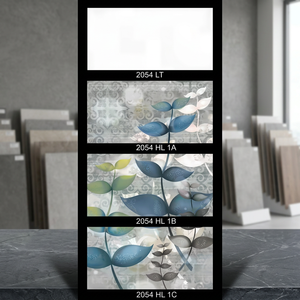 Azulejos de Cerámica de Diseño 300x600mm, Azulejos de Porcelana Brillante Esmaltada para Pared 12x24, Textura de Flores y Plantas, Ladrillo Refractario para Salón - Product Image 1
