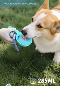 Comederos y <span class=keywords><strong>Bebederos</strong></span> <span class=keywords><strong>para</strong></span> Mascotas al por Mayor, Tazón <span class=keywords><strong>para</strong></span> <span class=keywords><strong>Perros</strong></span> <span class=keywords><strong>en</strong></span> Forma de Bola, Botella de Agua Portátil a Prueba de Fugas de 285 ml <span class=keywords><strong>para</strong></span> Viajes de Mascotas - Product Image 3