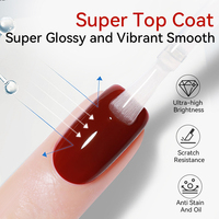 BORN PRETTY 10ml Conforme aux normes européennes Sans TPO Gel de base transparent et Top Coat OEM Gel de base super brillant longue durée pour salon