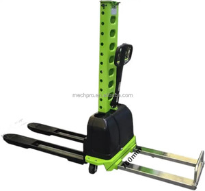 Küçük yarı elektrikli taşınabilir kendinden yükleme palet kaldırıcı istifleyici 1000kg kapasiteli Mini Forklift yük kaldırma araçları - Product Image 1