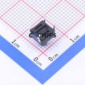 TC-6610-7-260G Tactile Switch Through hole Component THT-4P,6x6mm Switch Single Pole Single Throw Round Button 2.6N Through Hole - Product Image 2