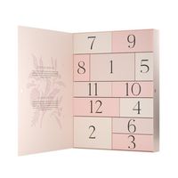 Boîte de calendrier de l'avent en carton quantité minimale de commande bas calendrier de l'avent cosmétique personnalisé