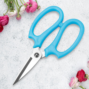 Tijeras de floristería de acero inoxidable azules, herramienta pequeña para podar flores y jardinería - Product Image 1