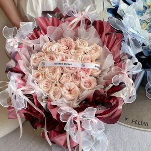 Promotion Exceptionnelle : Papier Cadeau Imperméable en PVC Coloré pour Embossage DIY, Idéal pour Bouquets, Mariages et Anniversaires - Product Image 4
