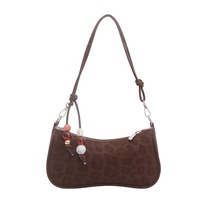 Sac à bandoulière mini pour femme en cuir PU imprimé léopard, avec une seule bandoulière, doublure en polyester, sac à main rétro