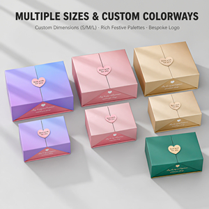 Scatola Regalo a Doppia Apertura con Nastro per San Valentino, Confezione Rigida Creativa con Logo Personalizzato, Lussuosa Scatola a Doppia Apertura per Regali di San Valentino - Product Image 4