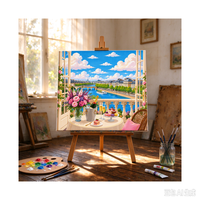 Peinture par numéros Paintboy DIY, paysage moderne, 40x50cm, toile de coton, kit d'art avec cadre pour adultes, décoration intérieure
