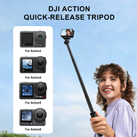 Draagbare opvouwbare automatische waterdichte statiefverlengstang OSMO Action Camera Selfie Stick 360 rotatie voor