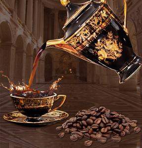 Wholesale Western Black Luxury Ceramic Cups Gilding Home Decor Living Room Porcelain <b>Coffee</b> and <b>Tea</b> <b>Sets</b> - Product Image 2