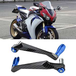 Protège-levers de moto universels en alliage d'aluminium de 7/8 pouces, bleus, pour protéger le guidon et le frein - Product Image 4