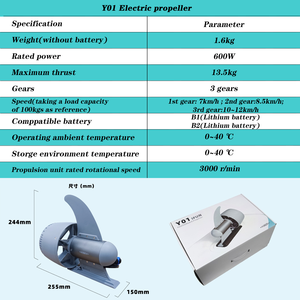 Hélice électrique en alliage d'aluminium de haute qualité RS Y01 Y02 Y03 avec batterie, 3 vitesses pour planche à pagaie debout - Product Image 2