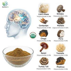 Extracto <span class=keywords><strong>de</strong></span> Hongos 10 en 1 USDA con Vitamina C, Melena <span class=keywords><strong>de</strong></span> León, Reishi y Cola <span class=keywords><strong>de</strong></span> Pavo - Envase en Tambor - Product Image 1